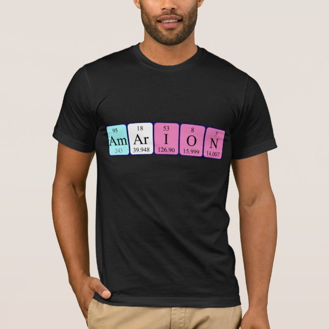 Amarion Periodisk skjorta bord namn T-shirt (Framsida)