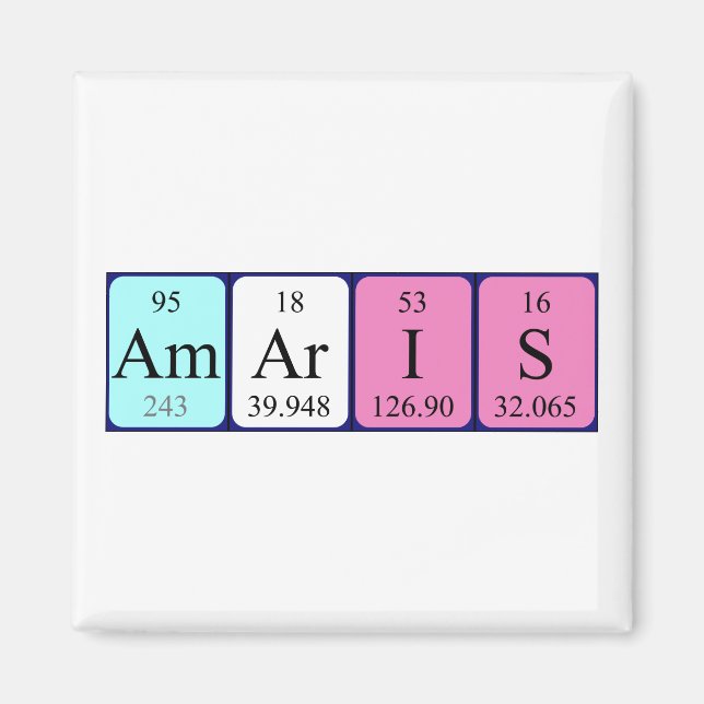 Amaris Periodisk magnet bord namn (Framsidan)