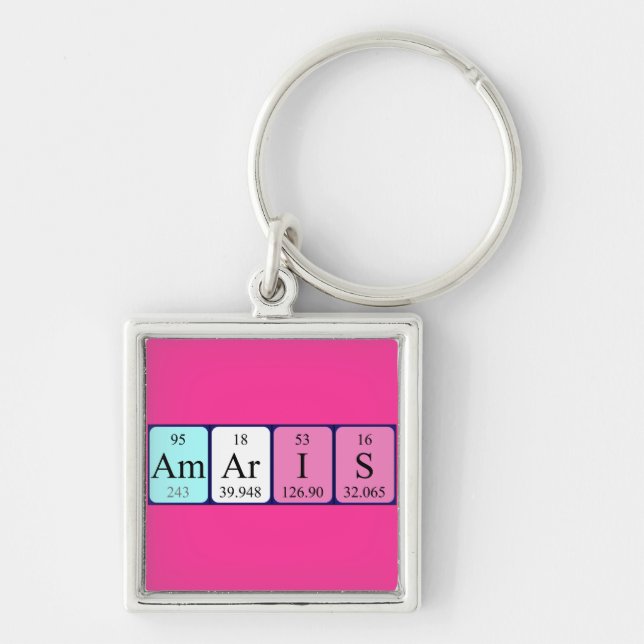 Amaris Periodisk nyckelring bord namn (Framsidan)