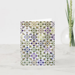 Amarna Scrappy Quilt Personlig Välkomstkort Helgkort