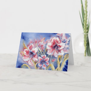 Amaryllis Blank Notecard Tack Kort