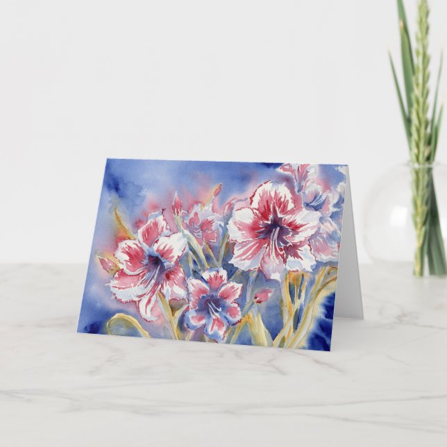 Amaryllis Blank Notecard Tack Kort (Framsida)