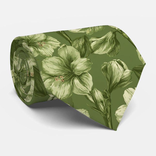 Amaryllis Blomma Boho Bröllop  Slips (Rullad)