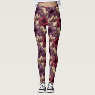 Amaryllis Blomma Träna Amaryllis Lyxig hembiträde Leggings