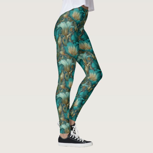 Amaryllis Blomma Tyngdlyftning Amaryllis Charm Mam Leggings (Höger)