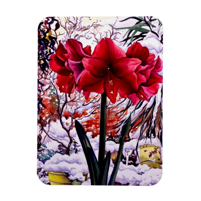 Amaryllis by Snö Window Magnet (Vertikal)