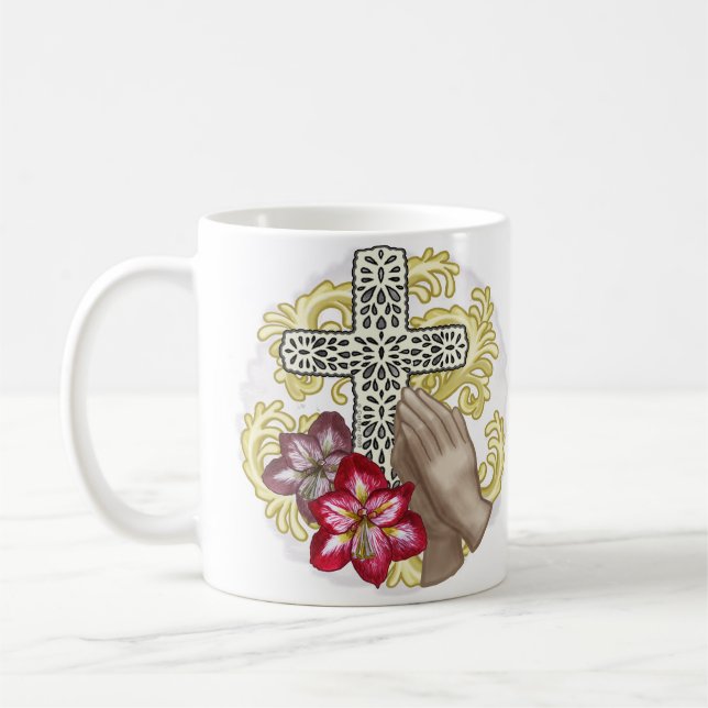 Amaryllis Christian Cross Kaffemugg (Vänster)