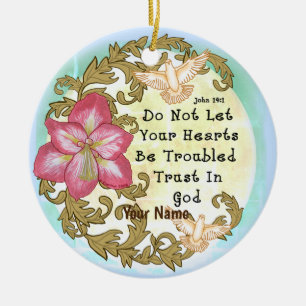 Amaryllis Christian Trust gud Julgransprydnad Keramik