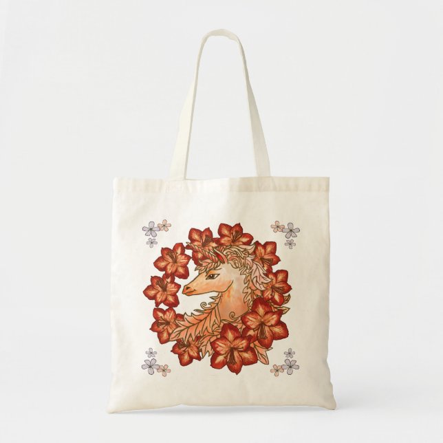 Amaryllis Enhörning Tygkasse (Framsidan)