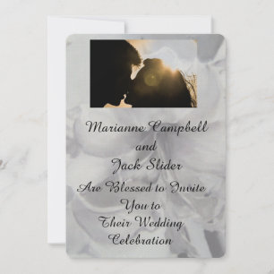 AMARYLLIS FLOWER ANPASSADE WEDING INVITATION INBJUDNINGAR
