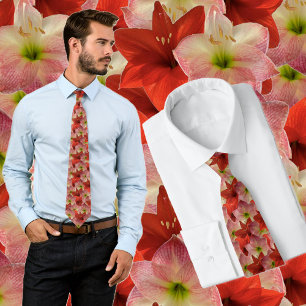 Amaryllis Flower Neck Tie Slips