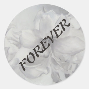 AMARYLLIS FLOWER WEDDING STICKERS RUNT KLISTERMÄRKE