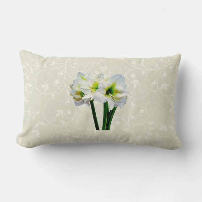 Amaryllis Grön Prinsessa Lumbarkudde (Framsida)