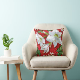 Amaryllis & Holly Red-jul Kudde