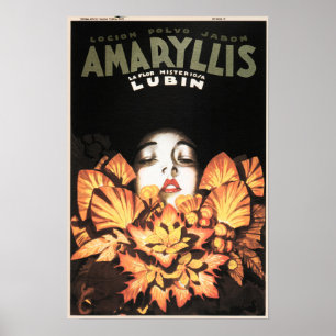 AMARYLLIS Lubin Flowers Cosmetics Soap Lotion and Poster