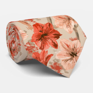 Amaryllis Mönster Affärsman Boho Bröllop Slips