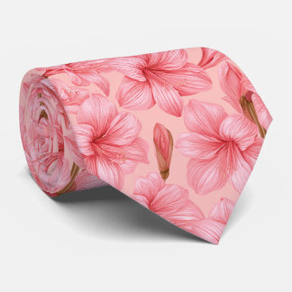 Amaryllis Mönster Farbror Retro Bröllop Slips