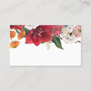 Amaryllis och Chrysanthemums Botanical Bröllop Placeringskort