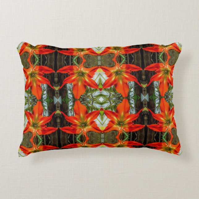 Amaryllis Pattern Accent Pillow Prydnadskudde (Framsidan)