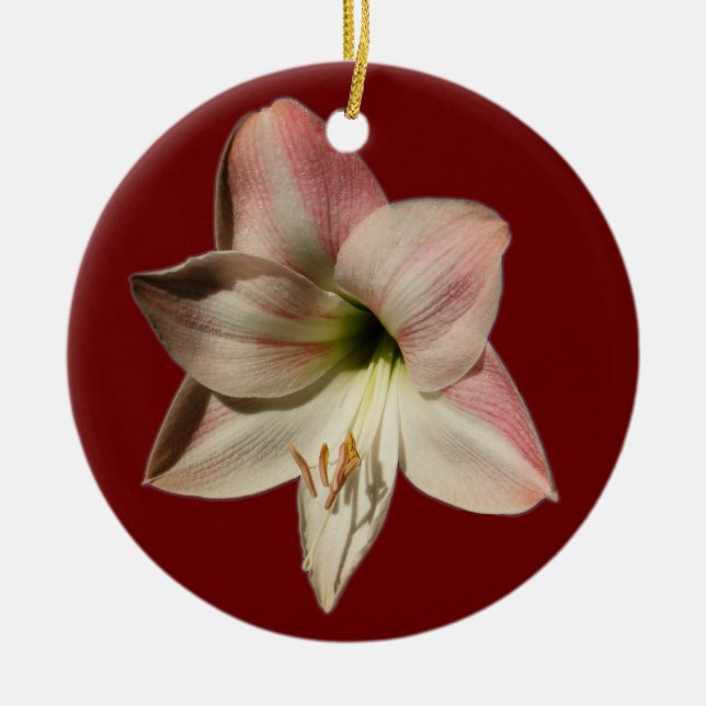 Amaryllis~-prydnad Julgransprydnad Keramik (Framsidan)