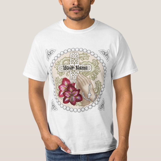 Amaryllis Rosary anpassningsbar t-shirt (Framsida)