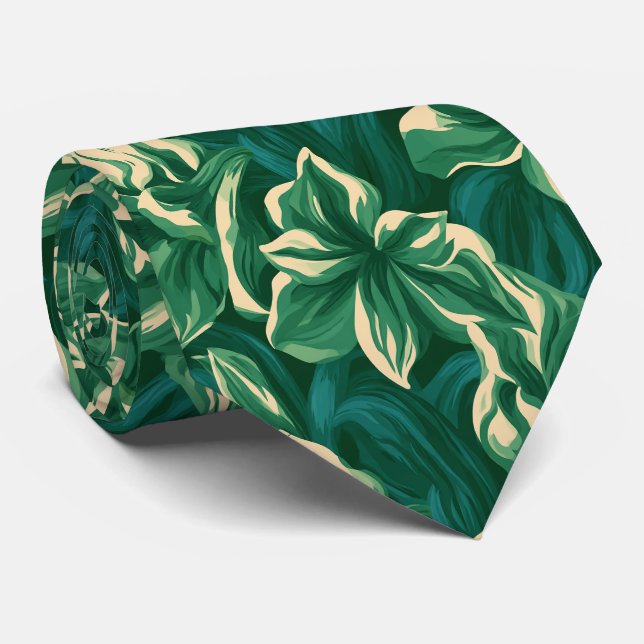 Amaryllis tryck bröllopsman fancy bröllop  slips (Rullad)