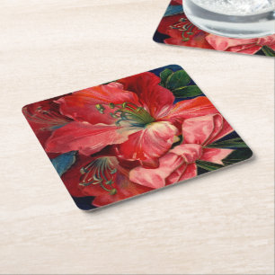 Amaryllis Underlägg Papper Kvadrat