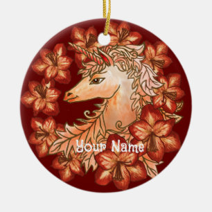 Amaryllis Unicorn Julgransprydnad Keramik