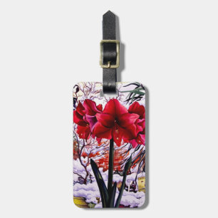 Amaryllis vid snöfönstret bagagebricka