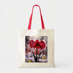 Amaryllis vid snöfönstret tygkasse