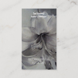 AMARYLLIS WATERCOLOR FLOWER AFFÄRSKORTS VISITKORT