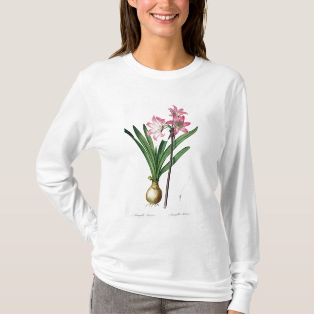 AmaryllisBelladonna, från "Les Liliacees", engrav Tee Shirt (Framsida)