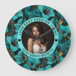 Amaryllisblomma Glad födelsedag present till mamma Stor Klocka