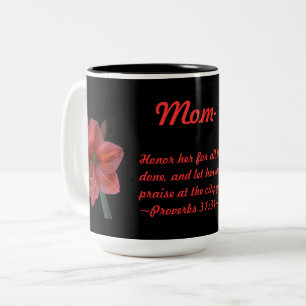 AmaryllisProverbs31:31 Två-Tonad Mugg
