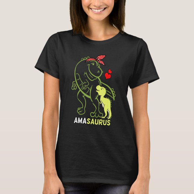 Amasaurus Ama Tyrannosaurus Dinosaur Baby Mor T Shirt (Framsida)