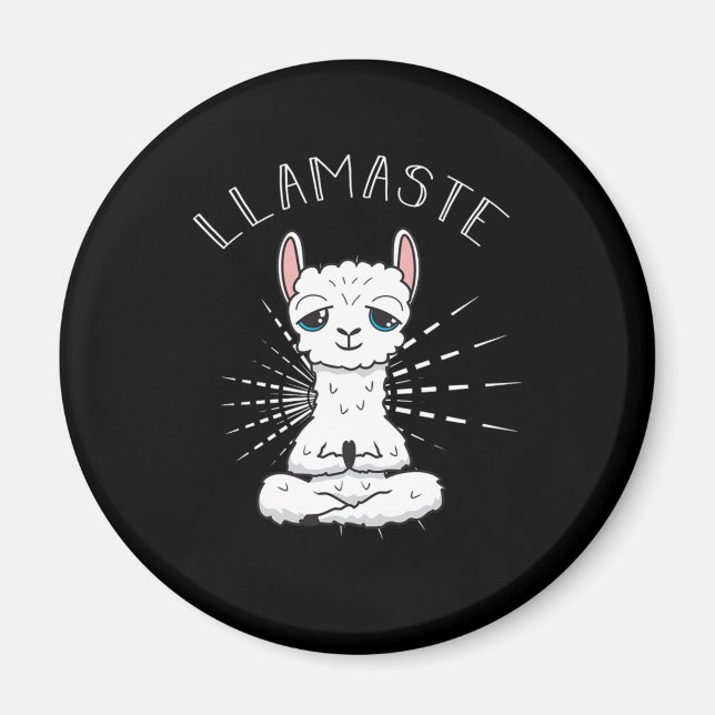 Amaste Namaste Yoga Lama Andlig meditate Gift Magnet (Framsidan)