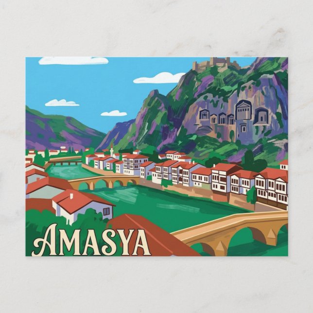 Amasya Turkiet Vykort (Framsida)