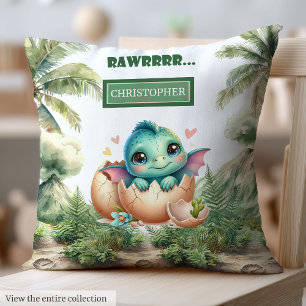 Amatande kläckning snart Baby Dinosaur Anpassnings Kudde