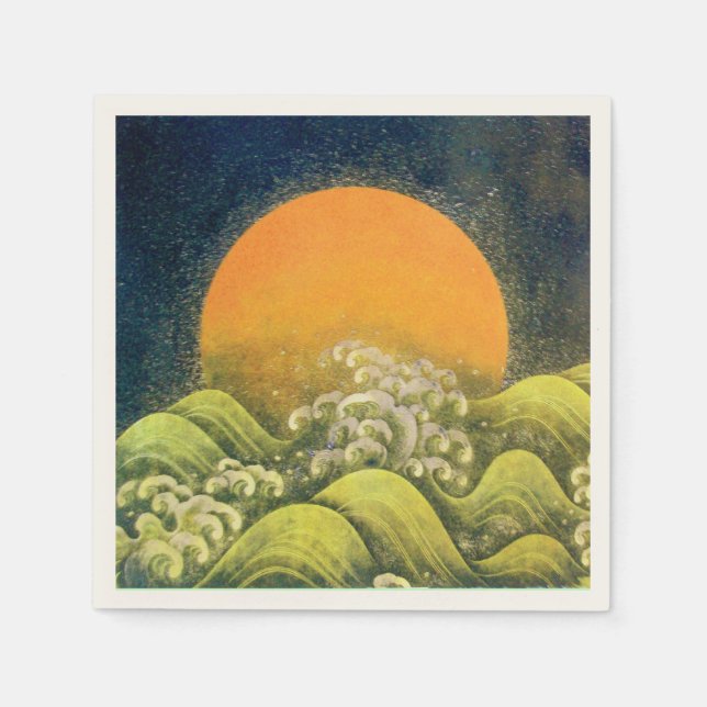 AMATERASU SOL GODDESS Gult Black Brown Pappersservett (Framsidan)