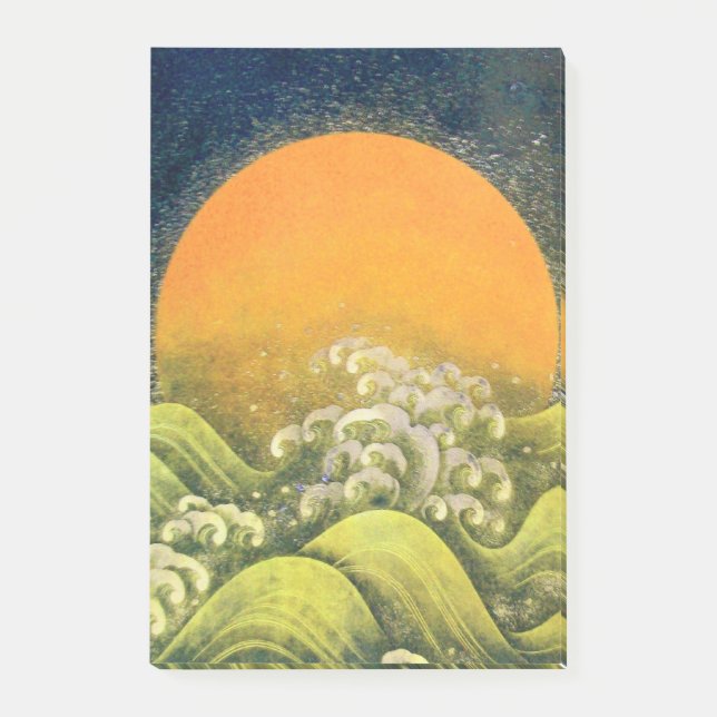 AMATERASU SOL GODDESS Gult Black Brown Post-it Block (Framsida)