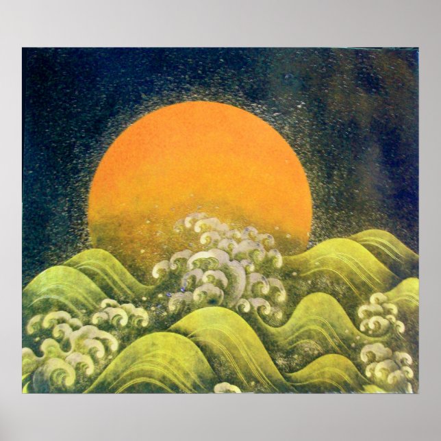 AMATERASU, SOL GODDESS, gult grönt svart Poster (Framsidan)