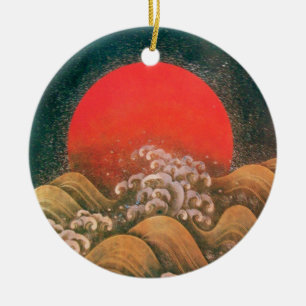 AMATERASU, SOL GODDESS JULGRANSPRYDNAD KERAMIK