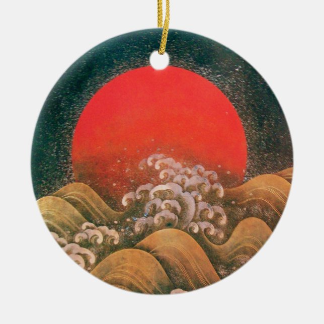 AMATERASU, SOL GODDESS JULGRANSPRYDNAD KERAMIK (Framsidan)
