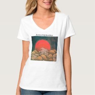 AMATERASU, SOL GODDESS Red Black Brown T Shirt