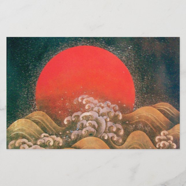 AMATERASU, SOL GODDESS, rödbrunt Brevpapper (Framsida)