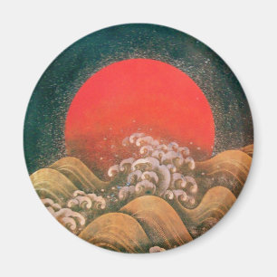 AMATERASU, SOL GODDESS, rödbrunt guld Magnet