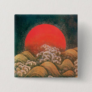 AMATERASU, SOL GODDESS, rödbrunt Knapp