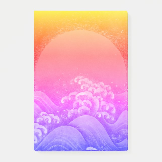 AMATERASU SOLGUDINNA Rosa Gul Blå Post-it Block (Framsida)
