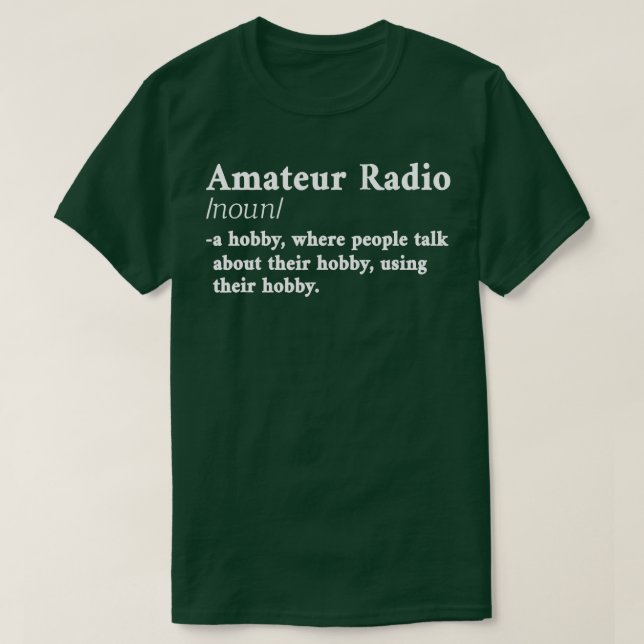 Amateur Ham Radio Definition CB Radio Geek CW Oper T Shirt (Design framsida)