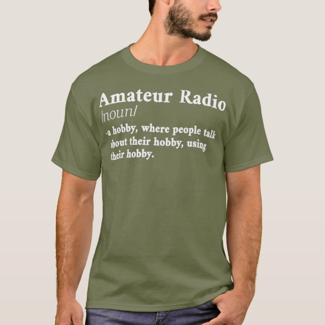 Amateur Ham Radio Definition CB Radio Geek CW T Shirt (Framsida)